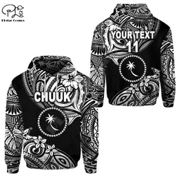 Polynesische Insel Chuuk Benutzerdefinierter Text Land Stammeskultur Retro Harajuku Trainingsanzug Männer Frauen Pullover 3DPrint Jacke Hoodies A4 220706