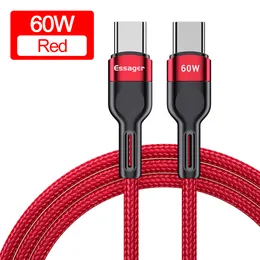 PD 100W USB C TIPO CABO DO TIPO C PARA XIAOMI SAMSUNG S20 S10 USB-C FIXA DE CARGO FASTO CABELO DE FIO CTER-C USBC