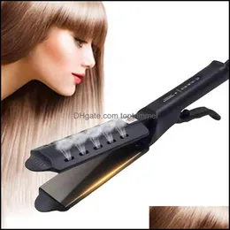 Hårrätare Care Styling Tools Produkter Rättare platt järn Steam Four-Gear Temperatur Ceramic Tourmaline Ionic Straight Styler