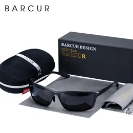 BARCUR Aluminum Polarized Sunglasses for Men Eyewear Accessories Blue Mirror Sun Glasses Luxury Goggles 220513