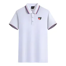 Sao Paulo FC 남성과 여성 폴로스 Mercerized Cotton Short Sleeve Lapel 통기성 스포츠 티셔츠 로고가 사용자 정의 할 수 있습니다.