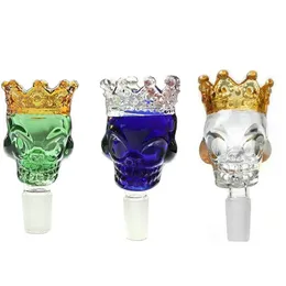 Colorful skull Style Glass Bowls Hookahs Bong 14mm bowl Male Thick Big Bowl Piece For Water Bongs