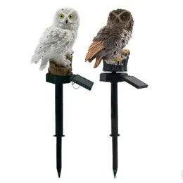1Pc Waterproof Solar Power LED Light Garden Path Yard Lawn Owl Animal Ornament Lamp Outdoor Decor Accessories Statues 220721