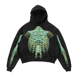 Herrtröja Y2k Gothic Pullover Grunge grafiskt tryck Punk Harajuku Oversized hoodies