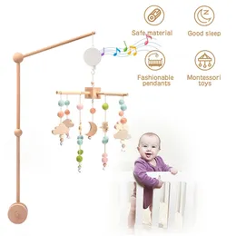Baby Rattles Crib Mobiles Toy Holder Rotating Mobile Bed Bell Musical Box Projection 0-12 Months born Infant Gifts 220428