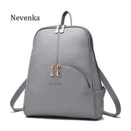 Nevenka Mini Women Light Weeam Daypacks Girls Fashion рюкзаки Ladies Кожаная школьная сумка Женская серая рюкзак черный Y201224