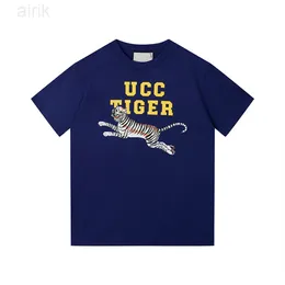 Ny nyaste mäns T-shirts Designer Tshirt Men Apparel Shirts Pure Cotton Löst rund nacke rolig tigerikon vår sommar avslappnad kort