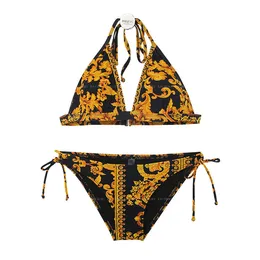 Women's Swimwear Women's Swimweas Split Bikini Fashion Print Underwire Gathering Beach Vacation Spa