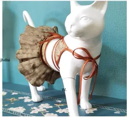 Женская одежда для собак INS Стиль Печатная собачья бикини наборы на открытом воздухе долговечное чай кджи кот платье d wu