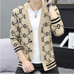 Hochwertige Strickjacke, Strickjacke für Herren, Frühling und Herbst, dünner Schnitt, koreanische Version, hübscher, lässiger Top-Trend-Oberbekleidungspullover