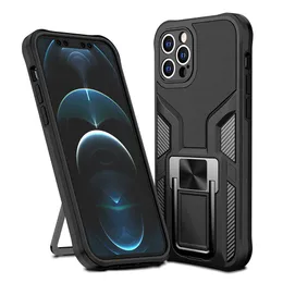 Tung stockprocess Kickstand Rugged Air Armor Cell Phone Falls för iPhone 13 12 11 Pro Max XR XS 8 7 Plus Samsung S21 S20 Note20 Ultra