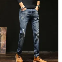 2020 Free Shippig Fashion Casual Slim Stretch Jeans Classic for Men Long Pants on Hot Sales LJ200903