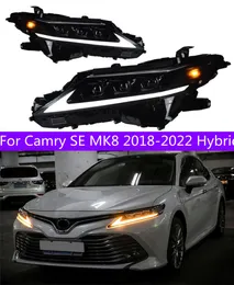 2 PCS Auto Car Head Light Parts for Camry SE MK8 20 18-2022ハイブリッドLEDランプヘッドライトアップグレード交換ハイビームレンズ