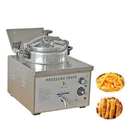 BEIJAMEI 16L Electric Deep Pressure Frying Cookers Machine Commercial Potato Chips Chicken Food Deep Fryer Oven