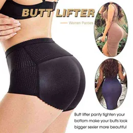 Frauen Pull-up Polsterung Höschen Butt Gefälschte Ass Briefs Butt Hüfte Enhancer Nahtlose Steuer Höschen Gesäß Dessous Dropshipping Y220411