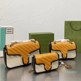 2022-Mini/M/L Größe Marmont Schulter Umhängetaschen Echtes Leder Designer Luxus Handtaschen Mode Messenger Bag Dame Geldbörsen Geldbörsen