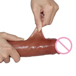 Masaż dildo realistyczne przesuwane napletek realista dildo sex zabawka dla kobiety samice masturbacja