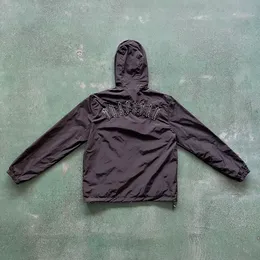 2023 Ceketler Erkekler Trapstar Ceket Sportswear Irongate T Windbreaker-Black 1to1 Kalite İşlemeli Harfler fermuar Güneş Koruma