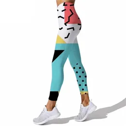 Kobiety legginsy kolorowe Polinezja Streszczenie Sztuka Drukuj elastyczność wysokiej talii Kobieta do spodni do joggingu na zewnątrz W220617