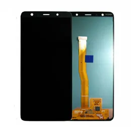 Per telefono cellulare Samsung galaxy A7 A750 Display LCD Pannelli schermo 6,0 pollici Oled Capacitive Pantella Schermi Digitizer Assembly Senza parti di ricambio telaio Nero