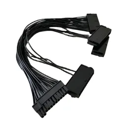 ATX 24Pin Quad 4 PSU Power Supply Starter motherboard adapter cable 18AWG Wire for BTC Miner Machine RIG 30cm