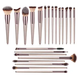 22 PCs Makeup Brushes Champagne Gold Premium Synthetic Concealers Foundation Powder Eye Shadows Makeup Brushes 220527