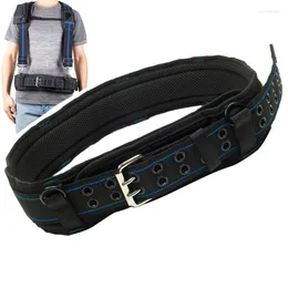 Belts Men's Heavy Work Belt Multi-Function Hangable Mitigate Weight Tooling For Toolkit Breathable Lumbar Pad Buckle MenBelts Emel22