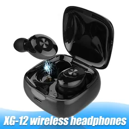 XG-12 Cuffie wireless TWS Auricolari Bluetooth Cuffie stereo HIFI Sound Sport per smartphone XG12 con scatola al minuto