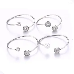 Charm Armband 2022 Est Snap Armband Fit 12mm Button Jewelry Real Rostly Steel Cuff Crystal Unisex DIY Gifts Fawn22