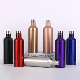 17oz 500ml Wine Bottle Flask Champagne Glass 304 Stainless Steel Mug Double Wall Insulated Vacuum Thermal Drinkware Kettle