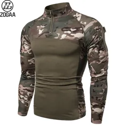 ZOGAA Mens Tactical Camouflage Athletic Tshirts 220811