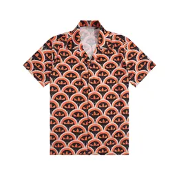 Camicie da uomo estive Moda floreale con stampa di lettere Camicia da bowling da spiaggia Hawaii da uomo Camicia casual a maniche corte Camicia da uomo in seta di design allentata M-3XL