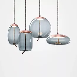 Kolye lambaları Modern Nordic Cam Işıklar Amber Lamba Yemek Odası Mutfak Ev Dekor Planetaryum Asma Lappendent