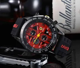 2021 Nya lyxmän F1 Racing 6 Needle Fashion Sport Quartz Watch Stop Waterproof Relogio Clock Wristwatches