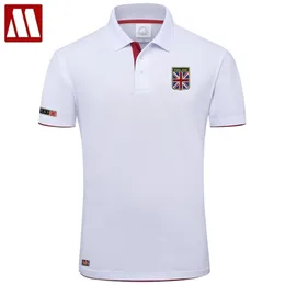 Högkvalitativ Mydbsh Brand Sommar Kortärmad Polo Shirt Man Fashion Union Flag Broderi Casual Mäns Pikétröjor Bomull Tops 220402