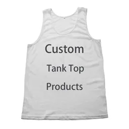 DIY مخصص TANK TOP 3D في جميع أنحاء طباعة محب ، Summer Street Wear Tee Men Women 220704