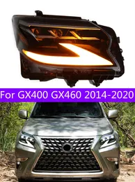 Car LED Lights For GX400 GX460 20 14-20 20 LED Crystal Matrix Headlights DRL Dynamic Turn Signal Lamp High Beam Assembly