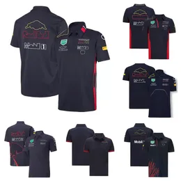 F1フォーミュラワンレーシングポロスーツ新しいサマーチームラペルTシャツと同じカスタム