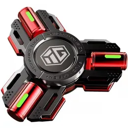 Alta qualità R188 Cuscinetto luminoso Spinner a mano Rosso Sivery Lega di metallo Fidget Gyro Giocattoli senior per bambini Adulti Regali 220719