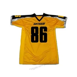 Nikivip barato personalizar Gotham Rogues Hines Ward #86 Jersey de futebol Amarelo costurará qualquer nome Número Tamanho 2xs-3xl Top Quailty
