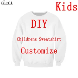 Children s Sweatshirt Boy Girl 3D Print DIY Personalized Design Kids Image P o Star Singer Anime Hip Hop Baby Tracksuit B357 220704