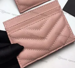 2022 Designer neue Mode Karte Frau Mini-Geldbörse Geldbörse Farbe echtes Leder Kieseltextur Damen Luxus schwarze Geldbörse mit Box
