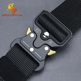 Mäns Belt Armé Outdoor Hunting Tactical Multi Function Combat Survival High Quality Marine Corps Canvas för Nylon Male Luxury 220411