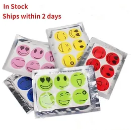 US Stock Mosquito Patches 55 PCS A Set Anti Mosquito Sticker Patch Citronella myggavvisande mördare Smiling Face FY8091 Ssck