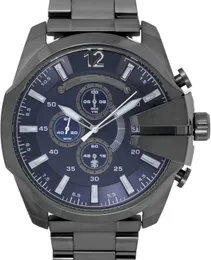 Mens relógios DZ4329 Quartz Movimento RELOCAR CRONOGRATO DIAL Silver Aço inoxidável Men's Wristwatch High Qulaity Luxury Orologio Battery Reloj