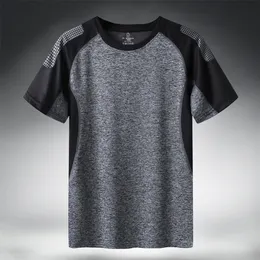 Quick Dry Sport T Shirt MenS Short Sleeves Summer Casual Plus Asian Size 5XL 6XL 7XL Top Tees GYM Tshirt Clothes 220629