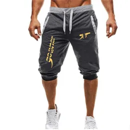 Męskie treningi szorty miękkie 3 4 spodnie siłowni joggery krótkie dresowe menu mężczyźni sportowe szorty 220714