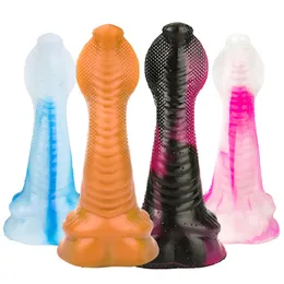 Snake Anal Dildo Seksowne zabawki dla kobiet /mężczyzn stymulują pochwowe tyłek Plug Big Dildos z ssącą puchar dorosłych 18 sklep