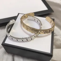Letter Bracelet Retro Bangles modeontwerp open zilveren armbanden paar sieraden levering