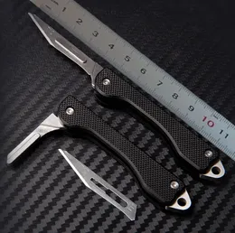 1pcs Top Quality Carework Carving Knife 440C Satin Blade Black G10 Ручка EDC Pocket Складные ножи K1603